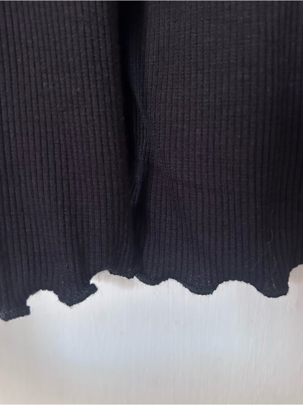 Universal Thread Black Ribbed Button-Front Top - Picture 2 of 3